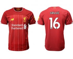 Wholesale Cheap Liverpool #16 Grujic Red Home Soccer Club Jersey