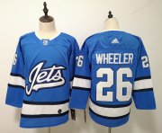 Wholesale Cheap Adidas Jets #26 Blake Wheeler Blue Alternate Authentic Pro Stitched NHL Jersey