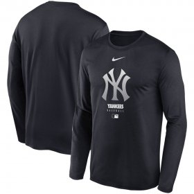 Wholesale Cheap Men\'s New York Yankees Nike Navy Authentic Collection Legend Performance Long Sleeve T-Shirt