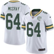 Wholesale Cheap Nike Packers #64 Justin McCray White Men's 100th Season Stitched NFL Vapor Untouchable Limited Jersey