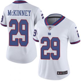 Wholesale Cheap Nike Giants #29 Xavier McKinney White Women\'s Stitched NFL Limited Rush Jersey