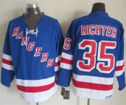 Wholesale Cheap Rangers #35 Mike Richter Light Blue CCM Throwback Stitched NHL Jersey