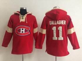 Wholesale Cheap Montreal Canadiens #11 Brendan Gallagher Red Pullover NHL Hoodie