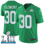 Wholesale Cheap Nike Eagles #30 Corey Clement Green Super Bowl LII Men's Stitched NFL Limited Rush Jersey