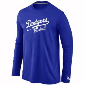 Wholesale Cheap Los Angeles Dodgers Long Sleeve MLB T-Shirt Blue