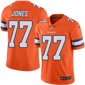 Wholesale Cheap Nike Broncos #77 Sam Jones Orange Men\'s Stitched NFL Limited Rush Jersey