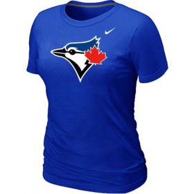 Wholesale Cheap Women\'s Nike Toronto Blue Jays Authentic Logo T-Shirt Blue