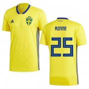 Wholesale Cheap Sweden #25 Rinne Home Kid Soccer Country Jersey
