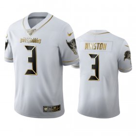 Wholesale Cheap Tampa Bay Buccaneers #3 Jameis Winston Men\'s Nike White Golden Edition Vapor Limited NFL 100 Jersey