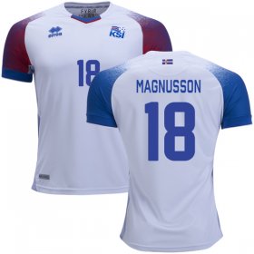Wholesale Cheap Iceland #18 Magnusson Away Soccer Country Jersey