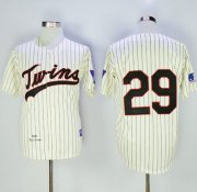 Wholesale Cheap Mitchell And Ness 1969 Twins #29 Rod Carew Cream Throwback Stitched MLB Jersey