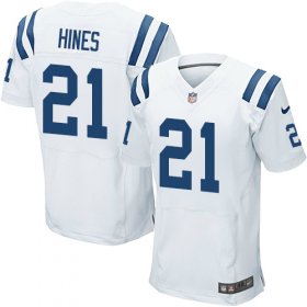 Wholesale Cheap Nike Colts #21 Nyheim Hines White Men\'s Stitched NFL Elite Jersey