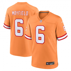 Cheap Men\'s Tampa Bay Buccaneers #6 Baker Mayfield Orange Game Limited Stitched Jersey