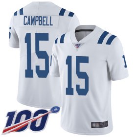 Wholesale Cheap Nike Colts #15 Parris Campbell White Men\'s Stitched NFL 100th Season Vapor Limited Jersey