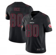 Cheap Men's San Francisco 49ers #80 Jerry Rice Black Impact Limited Stitched Jersey