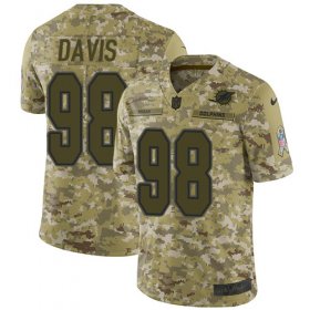 Wholesale Cheap Nike Dolphins #98 Raekwon Davis Camo Men\'s Stitched NFL Limited 2018 Salute To Service Jersey