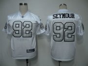 Wholesale Cheap Raiders #92 Richard Seymour White Silver Grey No. Stitched NFL Jersey