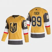 Cheap Vegas Golden Knights #89 Alex Tuch Men's Adidas 2020-21 Authentic Player Alternate Stitched NHL Jersey Gold