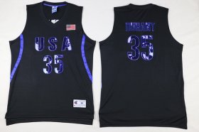 Wholesale Cheap 2016 Olympics Team USA Men\'s #35 Kevin Durant All Black Soul Swingman Jersey