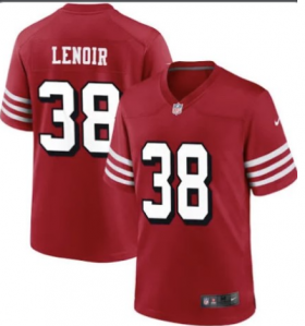 Wholesale Cheap Men\'s San Francisco 49ers #38 Deommodore Lenoir Red Vapor Untouchable Limited Stitched Football Jersey