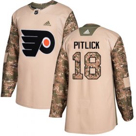 Wholesale Cheap Adidas Flyers #18 Tyler Pitlick Camo Authentic 2017 Veterans Day Stitched NHL Jersey