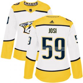 Wholesale Cheap Adidas Predators #59 Roman Josi White Road Authentic Women\'s Stitched NHL Jersey
