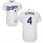 Wholesale Cheap Dodgers #4 Babe Herman White Flexbase Authentic Collection Stitched MLB Jersey