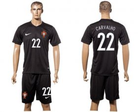 Wholesale Cheap Portugal #22 Carvalho SEC Away Soccer Country Jersey