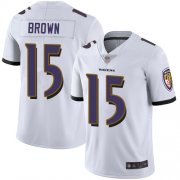 Wholesale Cheap Nike Ravens #15 Marquise Brown White Men's Stitched NFL Vapor Untouchable Limited Jersey