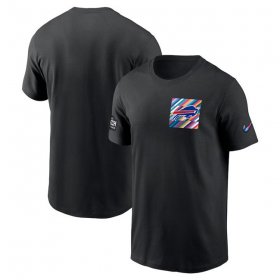 Wholesale Cheap Men\'s Buffalo Bills Black 2023 Crucial Catch Sideline Tri-Blend T-Shirt