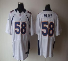 Wholesale Cheap Nike Broncos #58 Von Miller White Men\'s Stitched NFL Elite Jersey