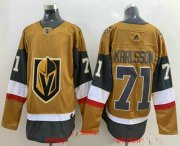 Wholesale Cheap Men's Vegas Golden Knights #71 William Karlsson Gold 2020-21 Alternate Stitched Adidas Jersey