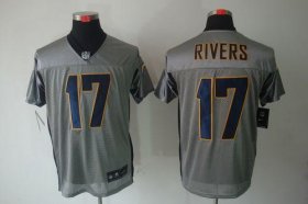 Wholesale Cheap Nike Chargers #17 Philip Rivers Grey Shadow Men\'s Stitched NFL Elite Jersey