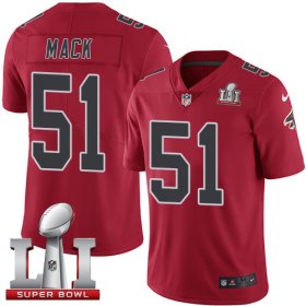 Wholesale Cheap Nike Falcons #51 Alex Mack Red Super Bowl LI 51 Youth Stitched NFL Limited Rush Jersey