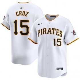 Cheap Men\'s Pittsburgh Pirates #15 Oneil Cruz White Home Limited Baseball Stitched Jersey