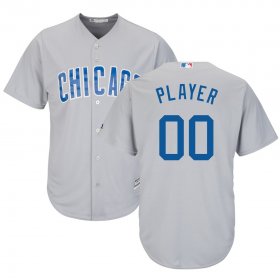 Wholesale Cheap Chicago Cubs Majestic Road Cool Base Custom Jersey Gray