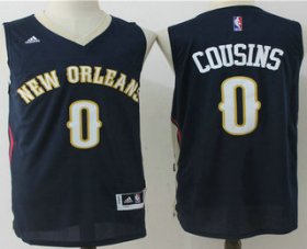 Wholesale Cheap Men\'s New Orleans Pelicans #0 DeMarcus Cousins Navy Blue Stitched NBA Revolution 30 Swingman Jersey