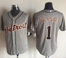 Wholesale Cheap Tigers #1 Jose Iglesias Grey New Cool Base Stitched MLB Jersey