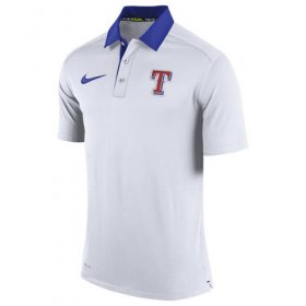 Wholesale Cheap Men\'s Texas Rangers Nike White Authentic Collection Dri-FIT Elite Polo