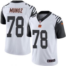 Wholesale Cheap Nike Bengals #78 Anthony Munoz White Men\'s Stitched NFL Limited Rush Jersey