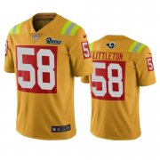 Wholesale Cheap Los Angeles Rams #58 Cory Littleton Gold Vapor Limited City Edition NFL Jersey