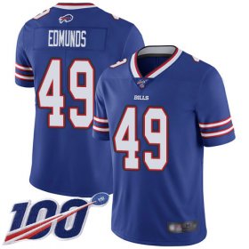 Wholesale Cheap Nike Bills #49 Tremaine Edmunds Royal Blue Team Color Men\'s Stitched NFL 100th Season Vapor Limited Jersey