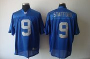 Wholesale Cheap Lions #9 Matthew Stafford Blue Stitched Throwback NFL Jersey
