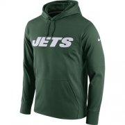 Wholesale Cheap Men's New York Jets Nike Green Circuit Wordmark Essential Performance Pullover Hoodie