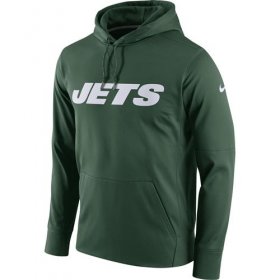 Wholesale Cheap Men\'s New York Jets Nike Green Circuit Wordmark Essential Performance Pullover Hoodie