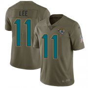 Wholesale Cheap Nike Jaguars #11 Marqise Lee Olive Men's Stitched NFL Limited 2017 Salute to Service Jersey