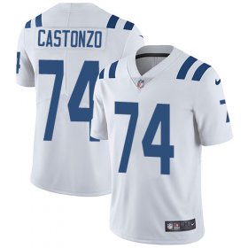 Wholesale Cheap Nike Colts #74 Anthony Castonzo White Men\'s Stitched NFL Vapor Untouchable Limited Jersey