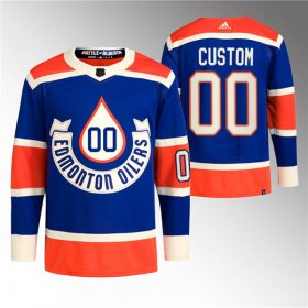 Cheap Men\'s Edmonton Oilers Custom 2023 Royal Heritage Classic Primegreen Stitched Jersey