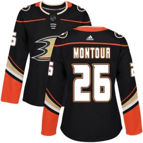 Wholesale Cheap Adidas Ducks #26 Brandon Montour Black Home Authentic Women\'s Stitched NHL Jersey