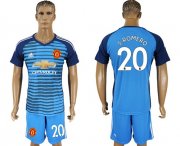 Wholesale Cheap Manchester United #20 S.Romero Blue Soccer Club Jersey